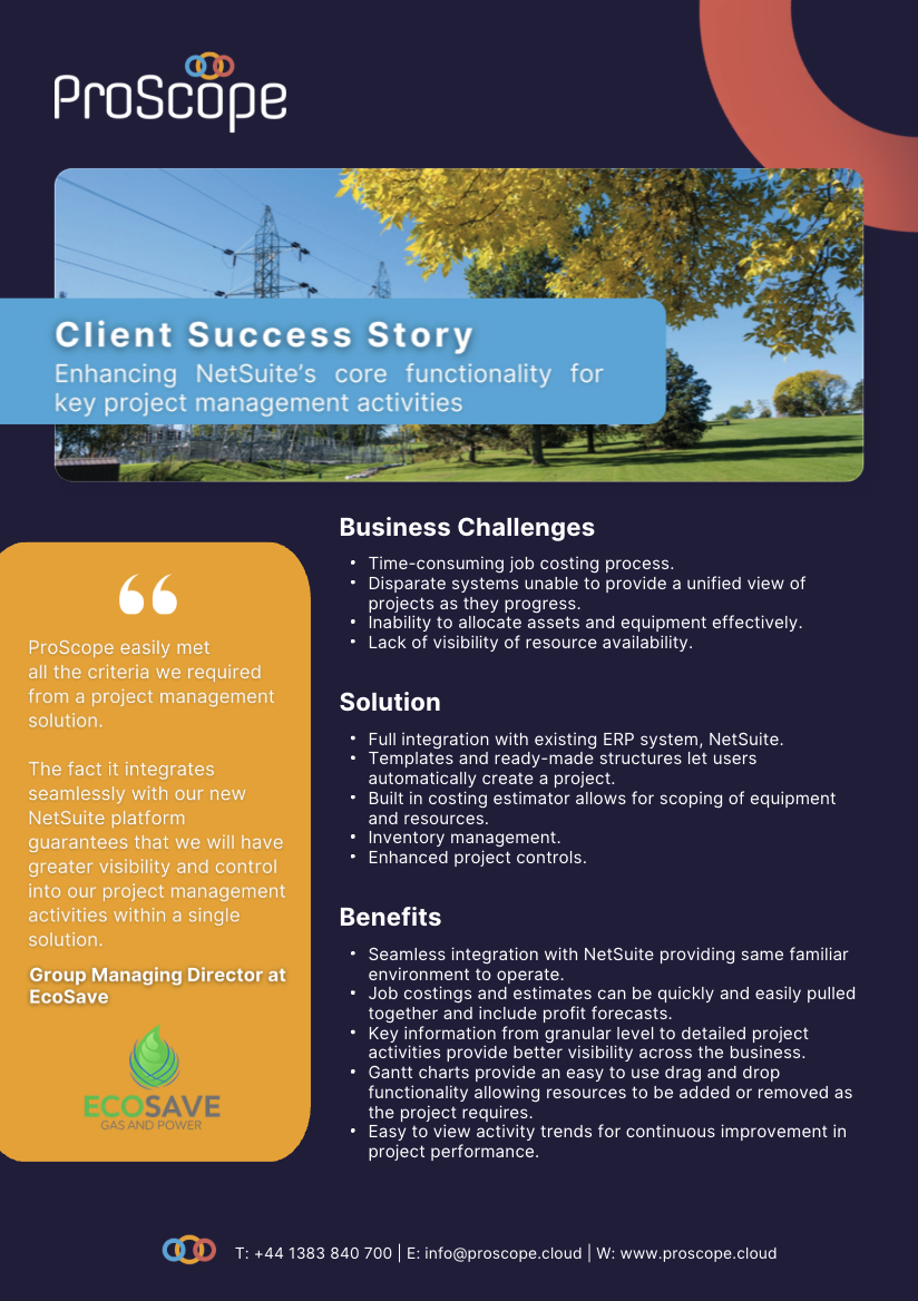 PS Case Studies - Ecosave